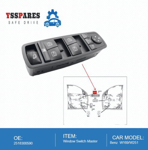 YSSPARES 2518300290 Master Power Window Switch For Mercedes-Benz ML350 W164 X164 06-11 - Dff5f46b7406fb3f15bcd6e618f36563 ...