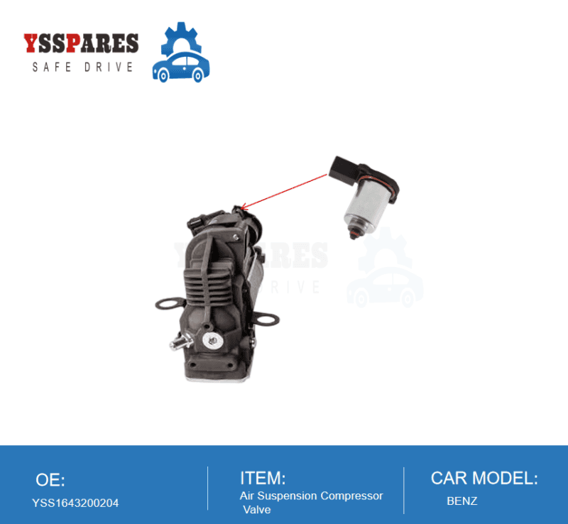 YSSPARES W164 Air Suspension Compressor Solenoid Valvefor old plastic body A164 320 1204 - Air Suspension Items For Passen...