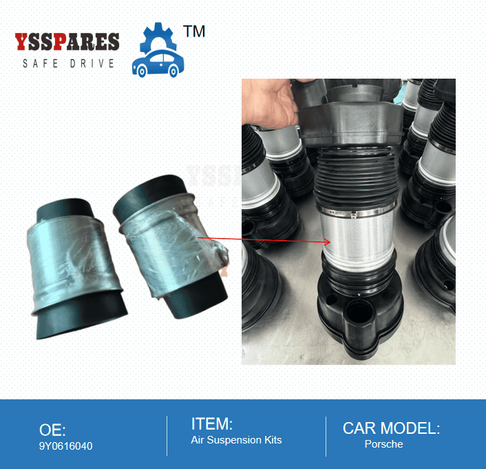 YSSPARES Air Suspension Repair Kits Rubber with ring with aluminum cover (half crimped) For Porsche Cayenne 9Y0 2017-2022 ...
